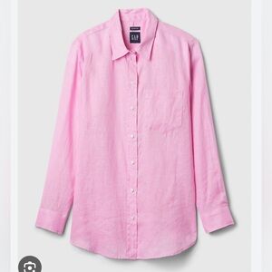 GAP 100% Linen Boyfriend Shirt.